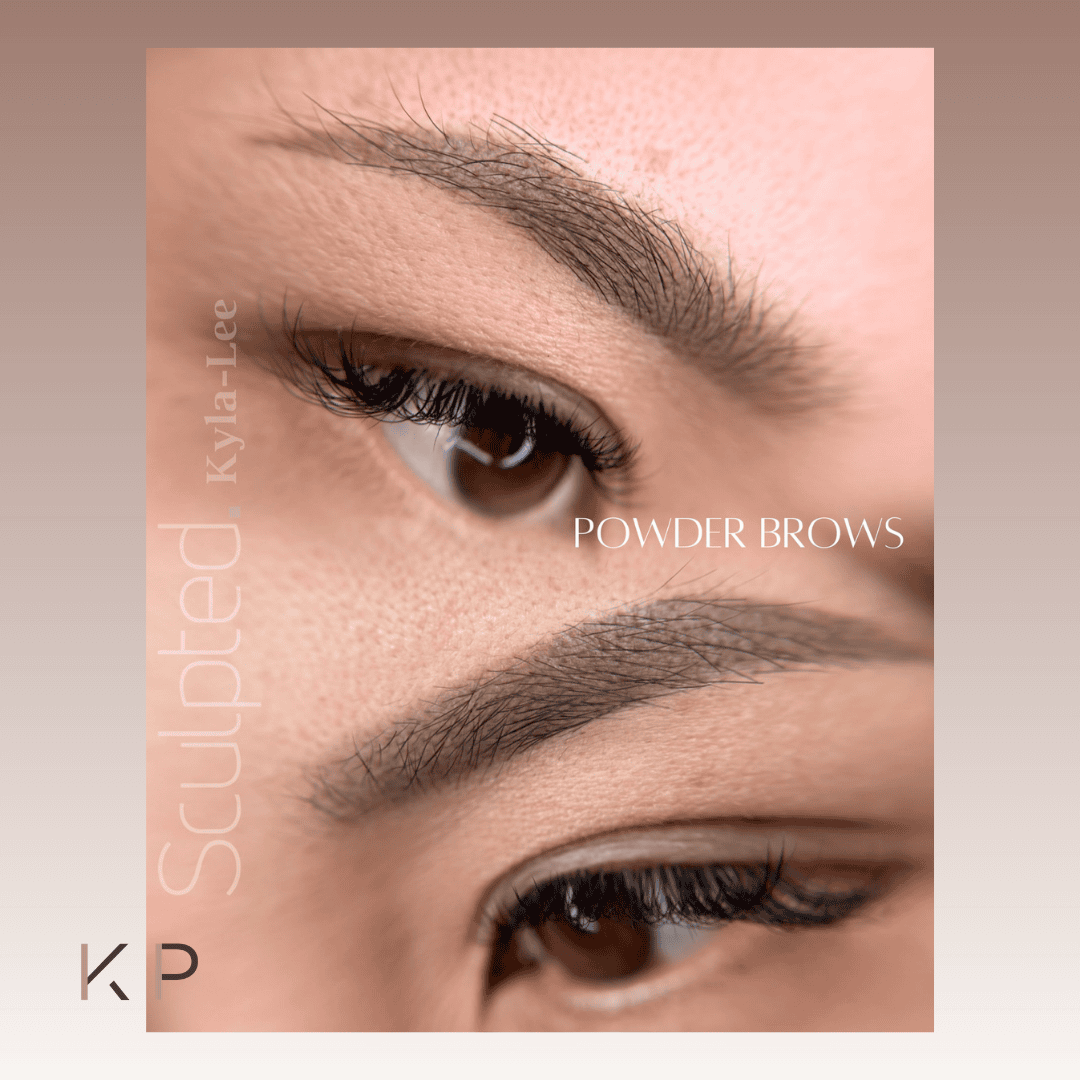 Before and after lip blush showing freshly enhanced lips with bold, defined color at Kyla Paris 